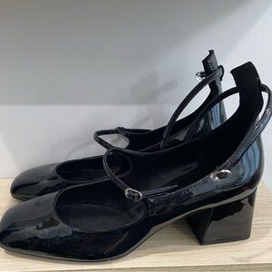 Mango Black Patent Leather Heels